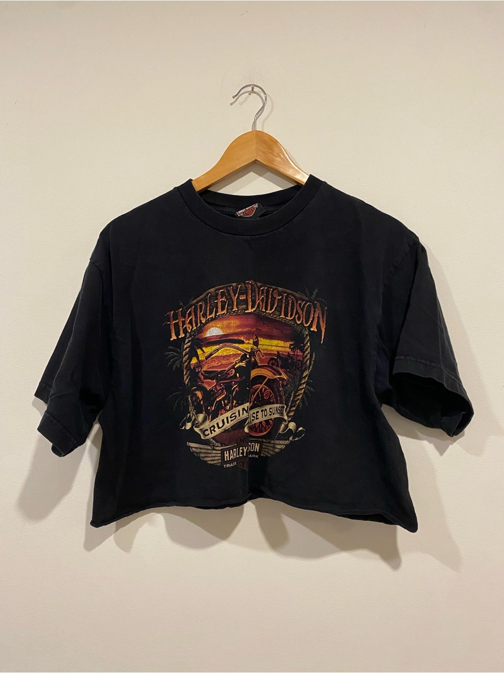 VINTAGE Harley-Davidson Cropped tshirt
